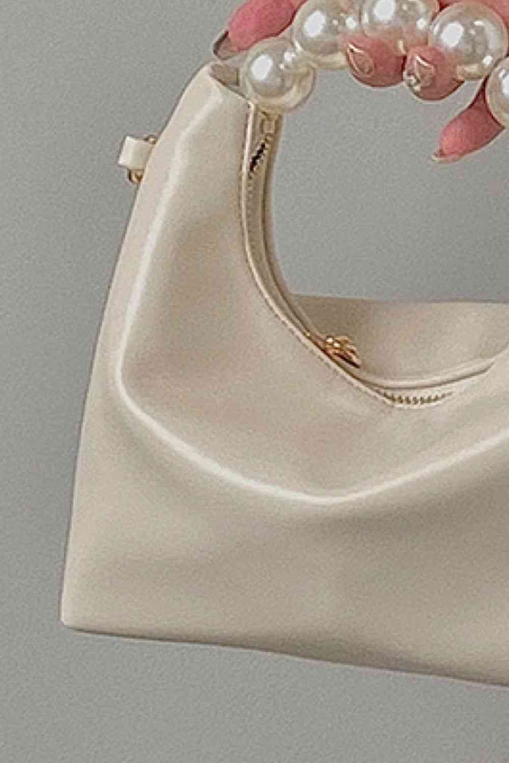 Adored PU Leather Pearl Handbag